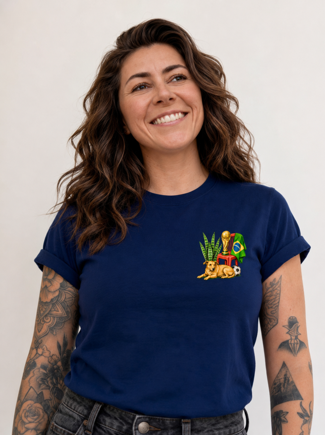 T-Shirt Feminino Caramelo Azul