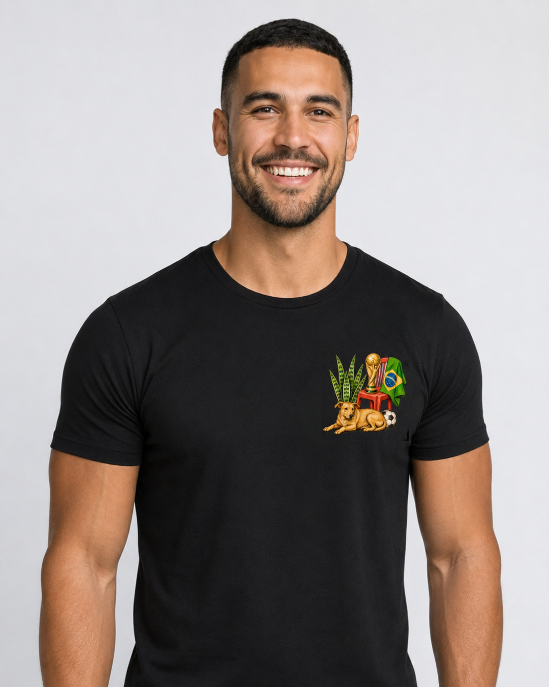T-Shirt Masculino Caramelo Preto